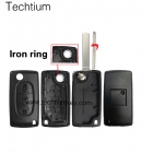 Citroen 307 blade 3 button flip remote key shell with light button ( VA2 Blade - Light - no battery place )