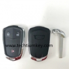 2+1 button remote key shell for Cadillac with blade