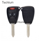 2+1 button Chrysler key shell with battery clamp