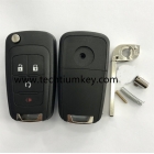 For Chevrolet 3+1 button flip key shell