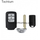 Honda 3 button smart key shell with blade