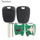 407 blade 433Mhz ID46 Chip Peugeot 2 button remote key