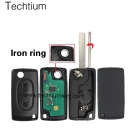 0536 ASK 7961 and ID46 Chip for Peugeot 2 button flip remote key with 307 blade (0536 ASK for cars 2006-2011)