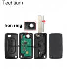0536 ASK 7961 and ID46 Chip for Peugeot 2 button flip remote key with 407 blade (0536 ASK for cars 2006-2011)