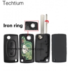 0523 ASK 7941 and ID46 Chip for Peugeot 2 button flip remote key with 307 blade (0523 ASK for cars 2006-2011)