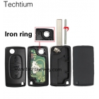 0523 ASK 7941 and ID46 Chip for Peugeot 3 button flip remote key with 407 blade (with truck button) (0523 ASK for cars 2006-2011)