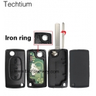 0523 ASK 7941 and ID46 Chip for Peugeot 3 button flip remote key with 307 blade (with Light button) (0523 ASK for cars 2006-2011)