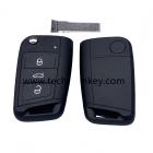 HU75T blade For VW MQB 3 button flip remote key shell