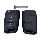 HU162T blade For VW MQB 3 button flip remote key shell