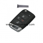 HU75T blade For VW MQB 4 button flip remote key shell
