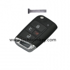HU162T blade For VW MQB 4 button flip remote key shell