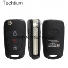 Hyundai 3 button flip key shell with speaker button and hold words