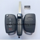 Hyundai IX45 3+1 button flip key shell