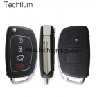 Hyundai 4 button remote key shell with right blade