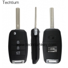 Hyundai 3 button flip key shell with middle blade