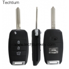 Kia K3 3 button flip key shell with Right blade