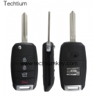 Kia K3 4 button flip key shell with Right blade