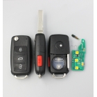 5K0 837 202 AD 433Mhz with ID48 Chip Aftermarket VW 3+1 button remote key