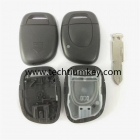 For Renault 1 button remote key shell with battery place, with 206 blade