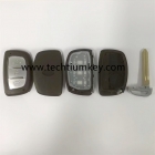 For Hyundai 3 button smart remote key blank with battery clamp