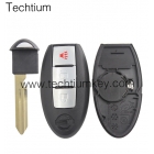 Nissan 2+1 button smart key shell with blade(before 2009)