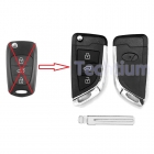 3 button flip key shell for Hyundai/Kia with SUV button