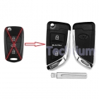 3 button flip key shell for Hyundai/Kia with ELANTRA button