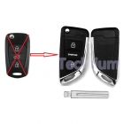 3 button flip key shell for Hyundai/Kia with SPORTAGE button