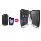 3 button modified flip remote key shell for Buick Excelle,Chevrolet Cavalier,Sail