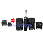 with battery holder Left blade 2 button modified flip remote key shell for Chevrolet