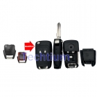 no battery holder Right blade 2 button modified flip remote key shell for Chevrolet