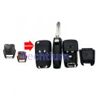 no battery holder Left blade 2 button modified flip remote key shell for Chevrolet