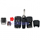 no battery holder Left blade 3 button modified flip remote key shell for Chevrolet