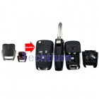 with battery holder Left blade 3 button modified flip remote key for Chevrolet