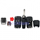 no battery holder Left blade 3 button modified flip remote key shell for Chevrolet