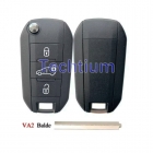 433Mhz  4A chip VA2/307 blade 3 button modified flip  remote key for Citroen,Peugeot
