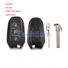 433Mhz  4A chip HU83/407 blade Light button 3 button remote key for Citroen,Peugeot ,DS