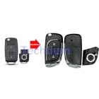 with battery holder 2 button modified flip  remote key shell for VW B5