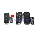 3 button modified flip remote key shell for VW 202AD/202AJ`