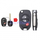 3 button modified flip remote Key for Toyota Sequoia Highlander Sienna with TOY43 blade