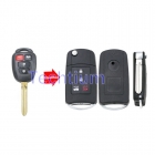 4 button modified flip remote Key for Toyota Corolla Camry