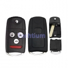 313.8Mhz ID46 chip 3+1 button modified flip remote key for Honda Jazz CRV