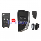 5 button modified flip remote key shell for Buick,Chevrolet