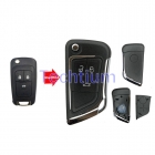 3 button modified flip remote key shell for Buick,Chevrolet