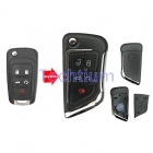 5 button modified flip remote key shell for Buick,Chevrolet
