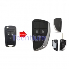 3 button modified flip  remote key shell  for Buick,Chevrolet