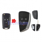 4 button modified flip  remote key shell  for Buick,Chevrolet