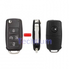 5 button modified flip remote key shell for VW