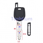 Transponder key shell for Mitsubishi Lancer with Right blade without screw