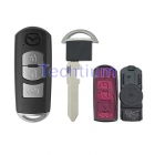 #1 blade Trunk Sedan no words 3 button remote key shell or Mazda